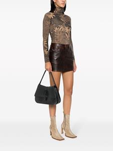 Furla Flow leren schoudertas - Zwart