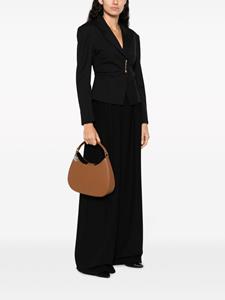 Emporio Armani logo-plaque hobo shoulder bag - Bruin