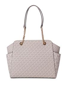 Michael Michael Kors Jacquelyn leren shopper - Beige