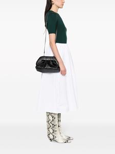 Themoirè Tia leather clutch bag - Zwart