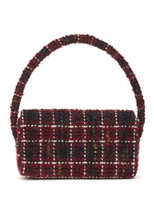 ANINE BING Nico plaid check-pattern shoulder bag - Rood