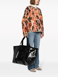 ISABEL MARANT Darwen logo-embroidered tote bag - Zwart