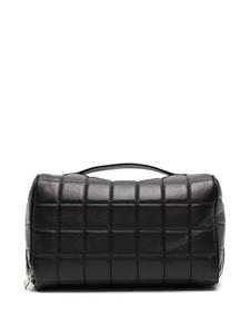 Saint Laurent Cube Trousse quilted leather wash bag - Zwart