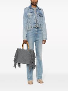 La milanesa frayed-trim wool tote - Grijs