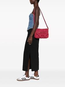 Jérôme Dreyfuss crocodile-effect suede shoulder bag - Roze
