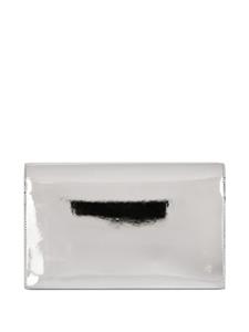 Philipp Plein Mirror leather clutch bag - Zilver