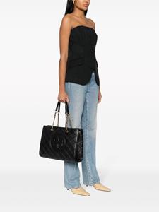 Tory Burch Fleming leather tote bag - Zwart