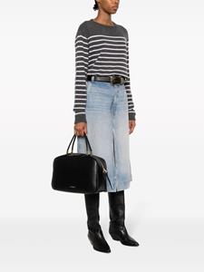 TWINSET logo-plaque faux-leather tote bag - Zwart