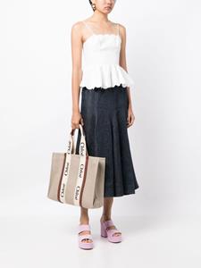 Chloé Woody grote shopper - Beige