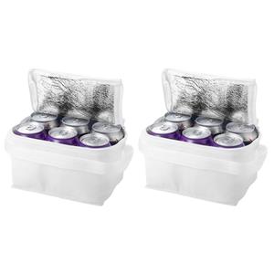 Bullet 4x Witte mini koeltassen 20 cm voor 6/sixpack blikjes 3,5 liter -