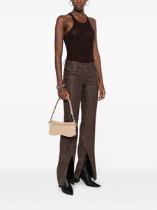 Ludovic de Saint Sernin The Cleavage patent leather shoulder bag - Beige