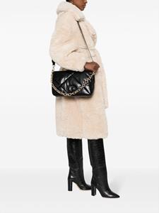 TWINSET logo-plaque quilted shoulder bag - Zwart