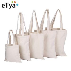 Canvas Eco Reusable  Foldable Grocery Tote Handbag High Quality Large Capacity Shoulder Bag