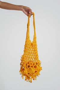 Jaded Swim Canary Knit Bag with Beaded Trim
