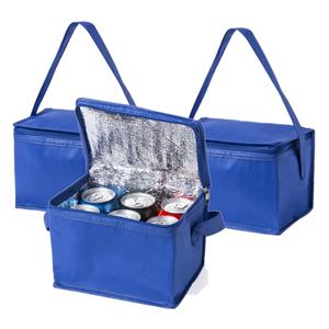 5x stuks kleine mini koeltassen blauw sixpack blikjes -