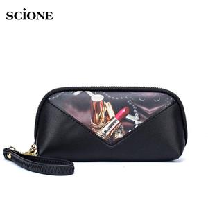 SCIONE Clutch Bag Lady Zipper Wallet Female Bag Shell Cosmetic Bag Large Capacity Mobile Phone Bag
