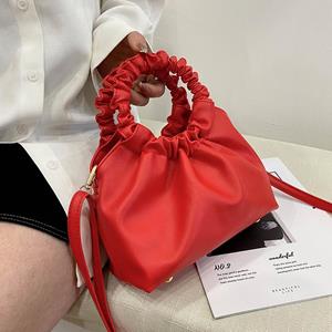 Yogodlns Spring Pleated Cloud Bag For Women Soft Leather Shoulder Messenger Bag Fashion Brands Crossbody Bag Designer Handbags