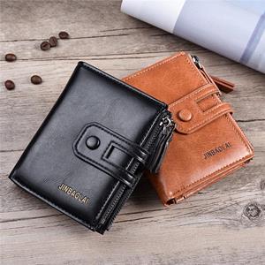Small Sim Vintage Wallet Wallet Clutch Multi-function Wallet Double Zip Coin Purse Solid Color Durable Wallet