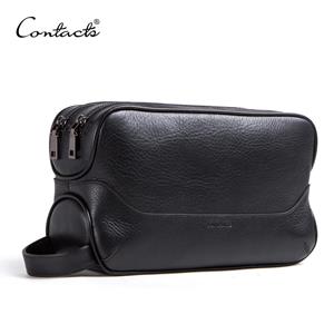 CONTACTS CONTACT'S Crazy Horse Cow Leather Men's Toiletry Bag