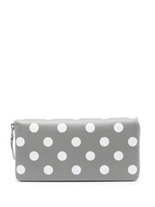 Comme Des Garçons Wallet polkadot zip portefeuille - Grijs