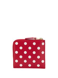 Comme Des Garçons Wallet Portemonnee met stippen - Rood