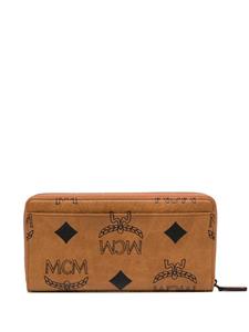 MCM Aren portemonnee met monogramprint - Bruin