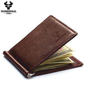 Humerpaul Men's Wallet Leather Lightweight Bi-fold Money Clip Slim Fashion Wallet