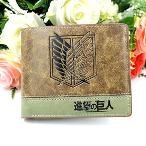 Chic Pouch Anime Attack On Titan PU lederen herenportemonnee Jiyuu no Tsubasa korte portemonnee
