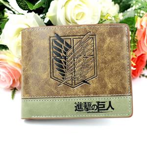 Hdfgsd2 Anime Attack On Titan PU Leather Mens Wallet Jiyuu no Tsubasa Short Purse