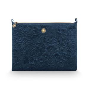 PiP Studio Velvet Quiltey Days make-up tas blauw