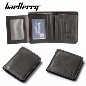 Baellerry Fashion Men Leather Short Wallets Classic Design Business Card Holder Wallet