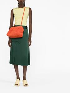 Themoirè Bios clutch met ruches - Oranje