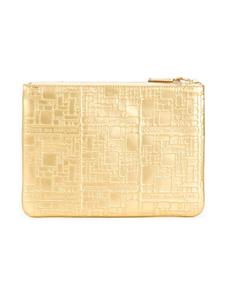 Comme Des Garçons Wallet Portemonnee met reliëf-logo - Metallic