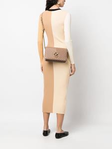 PINKO Love Click Classic leren schoudertas - Beige