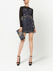 Dolce & Gabbana Schoudertas met logoplakkaat - Blauw
