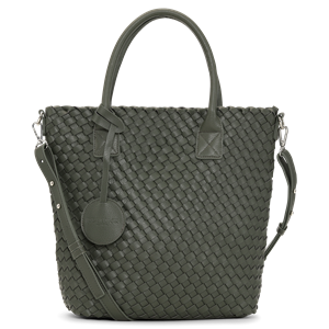 Ilse jacobsen Reversible Tote bag BAG08 Strap S - 001718 Black Gun Metal - 410718 Army Metal | Army Gun Metal