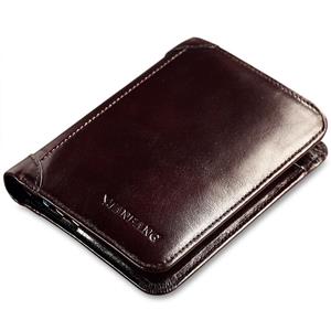 Lederen heren portemonnee korte zakelijke klassieke drievoudig portemonnee
