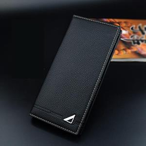 Handmade Mens's big capacity long clutch wallets male's money bag coin purse open pocket 3 fold bag  Wallet