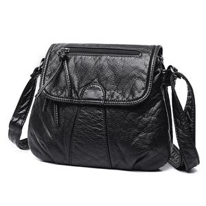 SHUNA Fashion PU Leather Handbags Women Crossbody Bags Designer Black Small Women Messenger Bag Ladies Shoulder Bags Pures and Bags