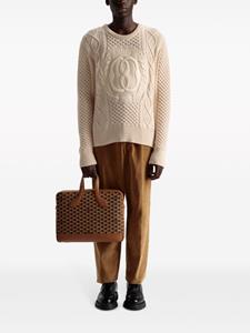 Bally Pennant monogram briefcase - Bruin