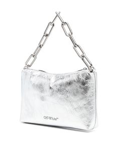 Off-White Block Pouch leather shoulder bag - Zilver