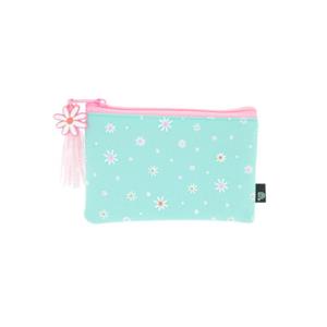 Paagman Bonjour babe etui smal, formaat 10 x 15 cm., kleur mintgroen met bloemen