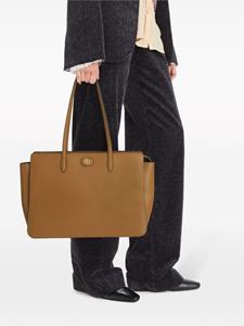 Tory Burch Robinsons shopper met logoplakkaat - Bruin