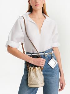 Tory Burch Bucket-tas met monogram jacquard - Beige