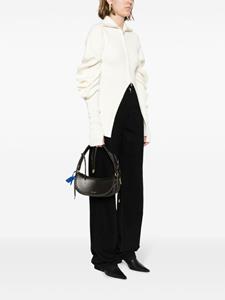 Off-White Shopper met gevlochten afwerking - Zwart