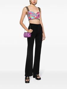 Versace Virtus leren schoudertas - Paars