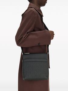 Ferragamo Messengertas met Gancini-reliëf - Zwart