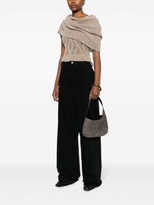 Medea Odean leather shoulder bag - Zwart