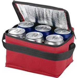 Bullet Mini koeltas rood/zwart 20 cm voor 6/sixpack blikjes 3,5 liter -