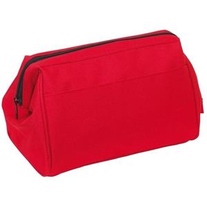 Stevige toilettas/make-up tas rood 25 cm voor heren